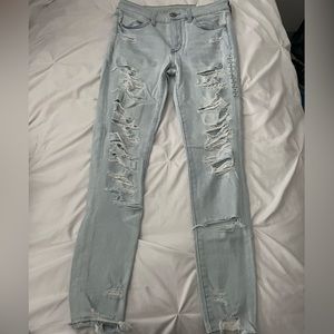 American Eagle, Jegging Reg-Low Rise, Stretchy, Size 6, Washed Blue Color